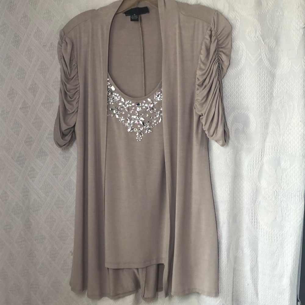 INC sequined tunic